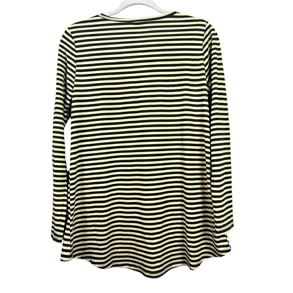 LuLaRoe Women's Long Sleeve Tan & Black Top - Picture 2 of 6